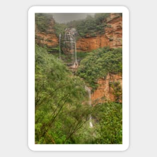 Wentworth Falls from a distance Sticker